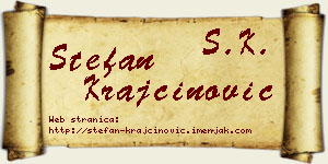 Stefan Krajčinović vizit kartica